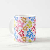 Farbiger Hibiskus, Muster von Blume Kaffeetasse (Vorderseite Links)