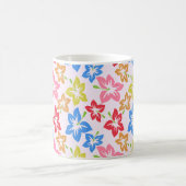 Farbiger Hibiskus, Muster von Blume Kaffeetasse (Mittel)