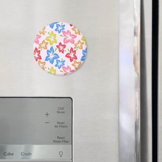 Farbiger Hibiskus, Muster von Blume Magnet (In Situ (Kühlschrank))