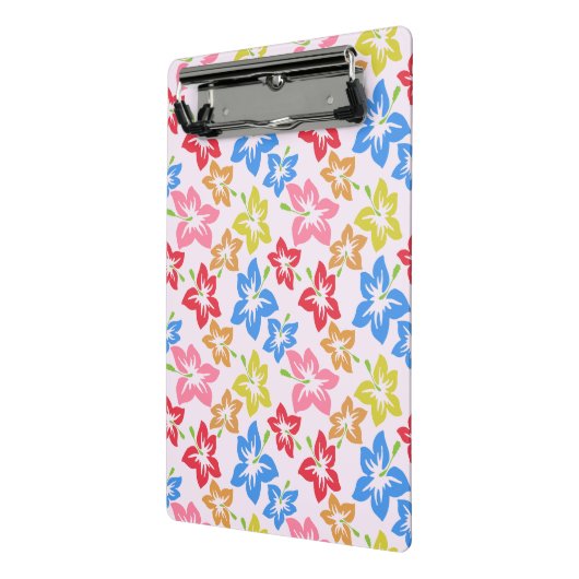 Farbiger Hibiskus, Muster von Blume Mini Klemmbrett (Gewinkelt2)