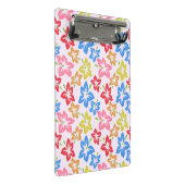 Farbiger Hibiskus, Muster von Blume Mini Klemmbrett (Schrägansicht)