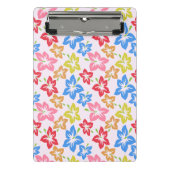 Farbiger Hibiskus, Muster von Blume Mini Klemmbrett (Vorderseite)