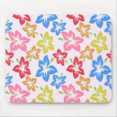 Farbiger Hibiskus, Muster von Blume Mousepad (Vorne)