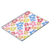 Farbiger Hibiskus, Muster von Blume Notizblock (Linke Seite)