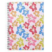 Farbiger Hibiskus, Muster von Blume Notizblock (Vorderseite)