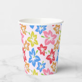 Farbiger Hibiskus, Muster von Blume Pappbecher (Links)