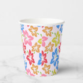 Farbiger Hibiskus, Muster von Blume Pappbecher (Rechts)