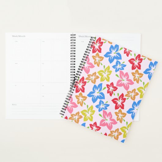 Farbiger Hibiskus, Muster von Blume Planer (Anzeige)