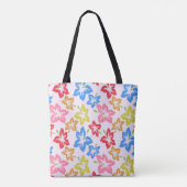 Farbiger Hibiskus, Muster von Blume Tasche (Rückseite)