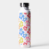 Farbiger Hibiskus, Muster von Blume Trinkflasche (Links)