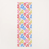 Farbiger Hibiskus, Muster von Blume Yogamatte (Vorderseite)