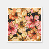 Farbiger Hibiskus Serviette (Vorderseite)