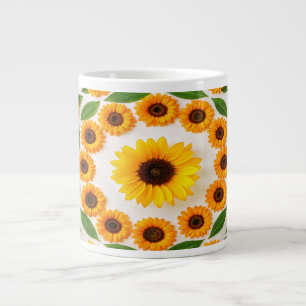 Farbiger Hibiskus und Plumeria Jumbo-Tasse