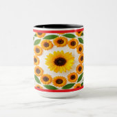 Farbiger Hibiskus und Plumeria Tasse (Zentrum)