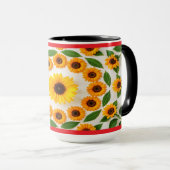 Farbiger Hibiskus und Plumeria Tasse (VorderseiteRechts)