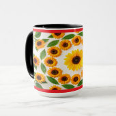Farbiger Hibiskus und Plumeria Tasse (Vorderseite Links)