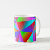 Farbiger Hintergrund aus vielen farbigen Triangs Kaffeetasse (VorderseiteRechts)