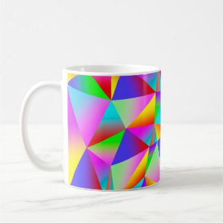 Farbiger Hintergrund aus vielen farbigen Triangs Kaffeetasse