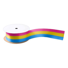 Farbiger Hintergrund des Pansexual Pride Flag Satinband