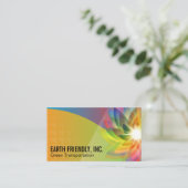 Farbiger Hintergrund | Digitale Blume Visitenkarte (Stehend Vorderseite)