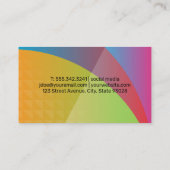 Farbiger Hintergrund | Digitale Blume Visitenkarte (Rückseite)