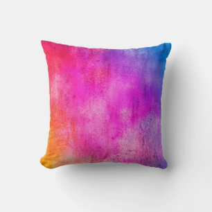 Farbiger Hintergrund. Grunge rote blaue und gelbe Kissen