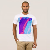 farbiger Hintergrund mit vielen Farbstrichen T-Shirt (Vorne ganz)