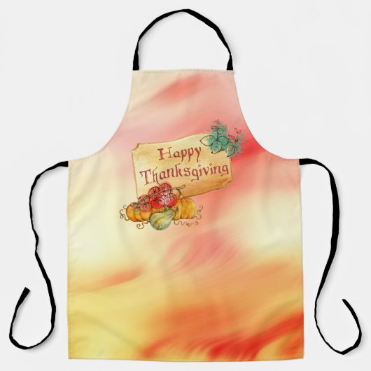 Farbiger Hintergrund und Pumpkins Schürze (Vorderseite)