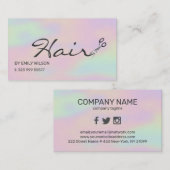 Farbiger Hintergrund und Schere Visitenkarte (Vorne/Hinten)