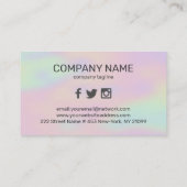 Farbiger Hintergrund und Schere Visitenkarte (Rückseite)