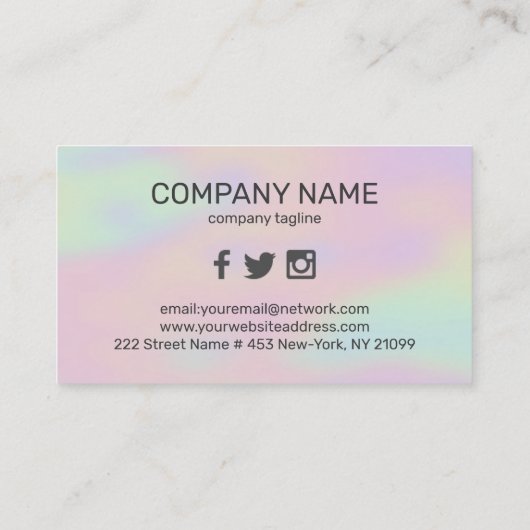 Farbiger Hintergrund und Schere Visitenkarte (Rückseite)