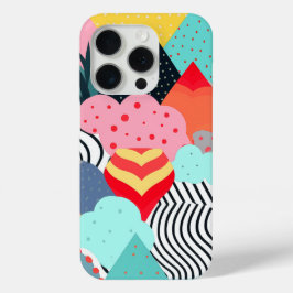 Farbiger Hintergrund von Formen, Punkten und Linie Case-Mate iPhone Hülle
