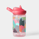 Farbiger Hintergrund von Formen, Punkten und Linie Trinkflasche (rechts)