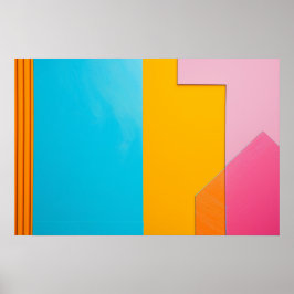 Farbiger Hintergrund von Rechtecken Poster