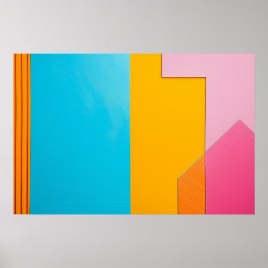 Farbiger Hintergrund von Rechtecken Poster (Vorne)