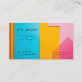 Farbiger Hintergrund von Rechtecken Visitenkarte