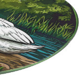 Farbiger Höckerschwan Vogel Schneidebrett (Ecke)