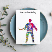 Farbiger Hockeyspieler