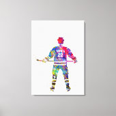 Farbiger Hockeyspieler Leinwanddruck (Vorderseite)