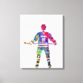 Farbiger Hockeyspieler Leinwanddruck (Vorderseite)