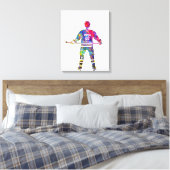 Farbiger Hockeyspieler Leinwanddruck (Insitu (Schlafzimmer))