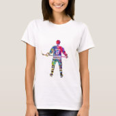 Farbiger Hockeyspieler T-Shirt (Vorderseite)