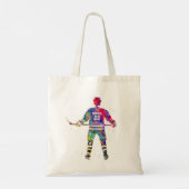 Farbiger Hockeyspieler Tragetasche (Rückseite)