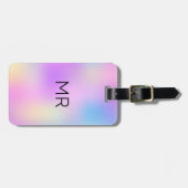 Farbiger holografischer Hintergrund 3 Gepäckanhänger (Vorderseite horizontal)