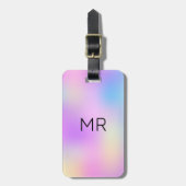 Farbiger holografischer Hintergrund 3 Gepäckanhänger (Vorderseite vertikal)