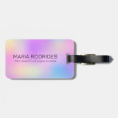 Farbiger holografischer Hintergrund 3 Gepäckanhänger (Rückseite horizontal)