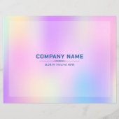 Farbiger holografischer Hintergrund Flyer (Hinten)