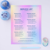 Farbiger holografischer Hintergrund Flyer (Einzeln)