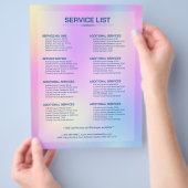 Farbiger holografischer Hintergrund Flyer (Hand)