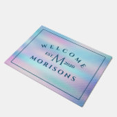 Farbiger holografischer Hintergrund Fußmatte (Schrägansicht)